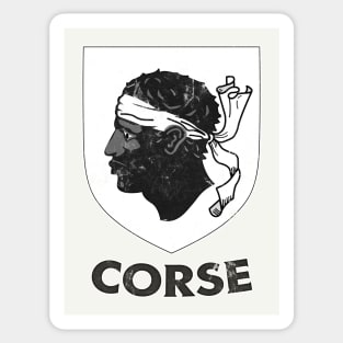 Corsica -- Vintage Style Crest Design Sticker